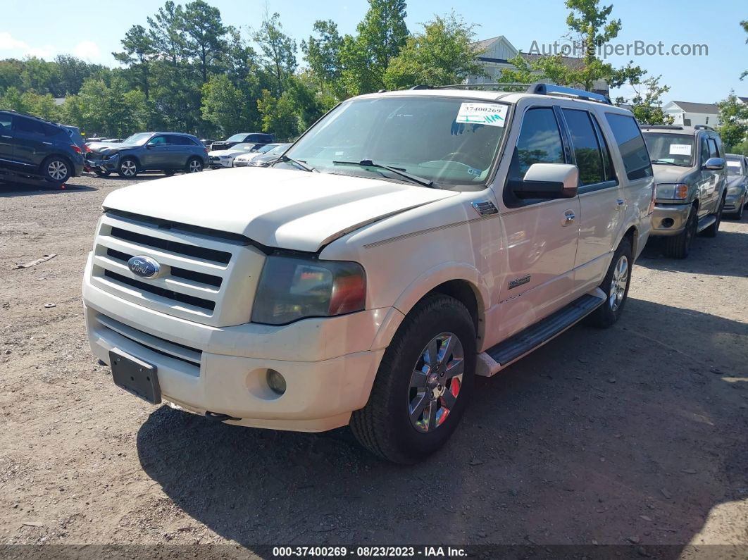 2007 Ford Expedition Limited White vin: 1FMFU20557LA79322