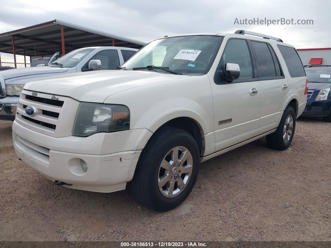 2008 Ford Expedition Limited White vin: 1FMFU20568LA07868