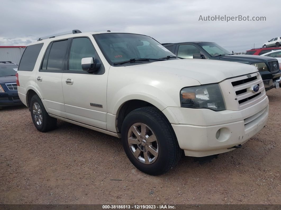 2008 Ford Expedition Limited White vin: 1FMFU20568LA07868