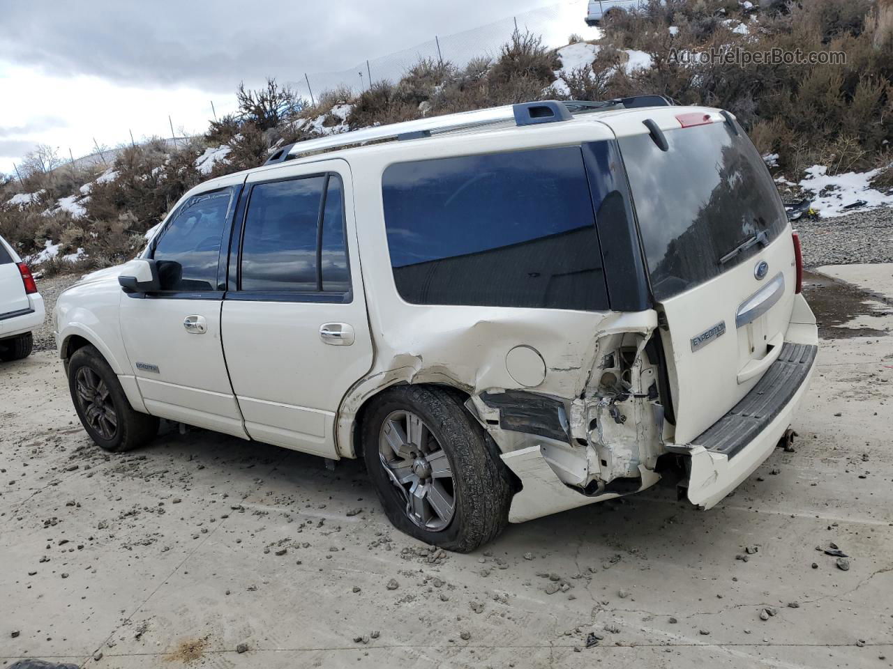 2008 Ford Expedition Limited White vin: 1FMFU20578LA46436