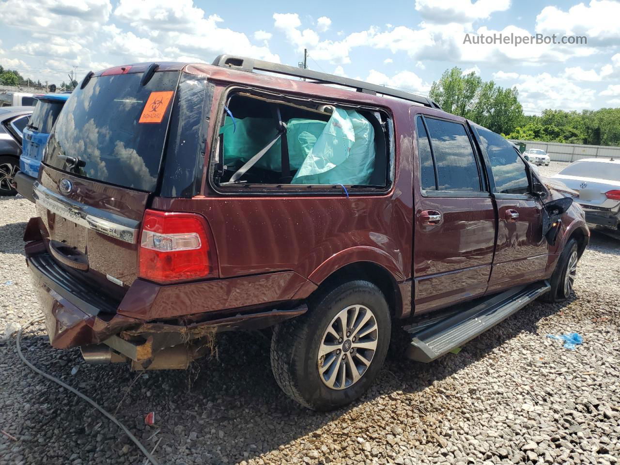 2017 Ford Expedition El Xlt Burgundy vin: 1FMJK1HT6HEA21934