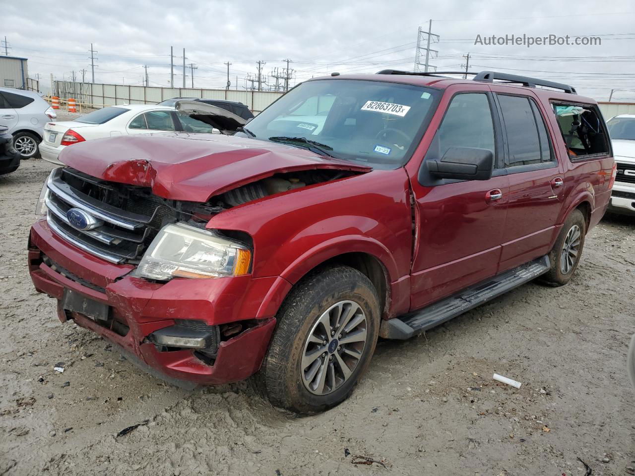 2016 Ford Expedition El Xlt Red vin: 1FMJK1HTXGEF15762