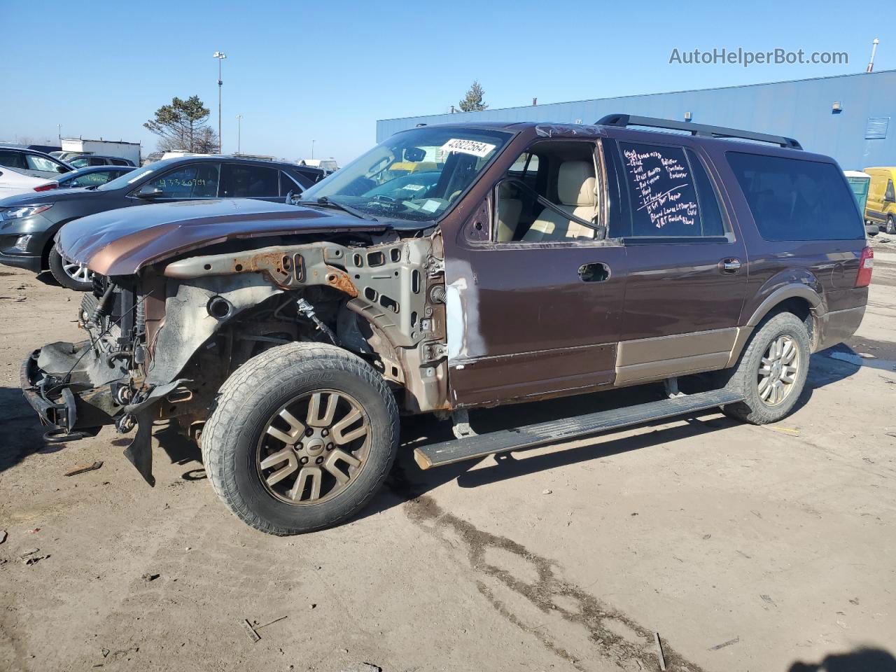 2012 Ford Expedition El Xlt Brown vin: 1FMJK1J54CEF63652