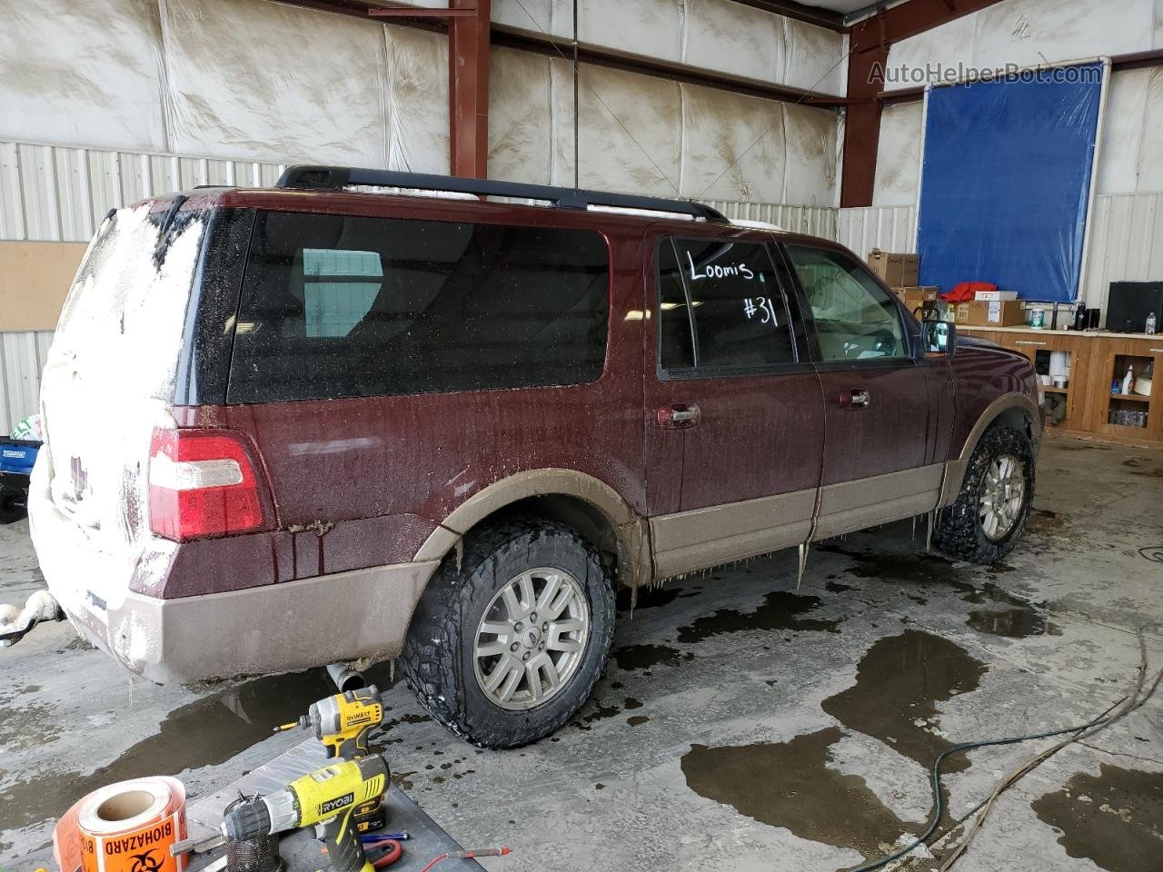 2012 Ford Expedition El Xlt Burgundy vin: 1FMJK1J5XCEF07327