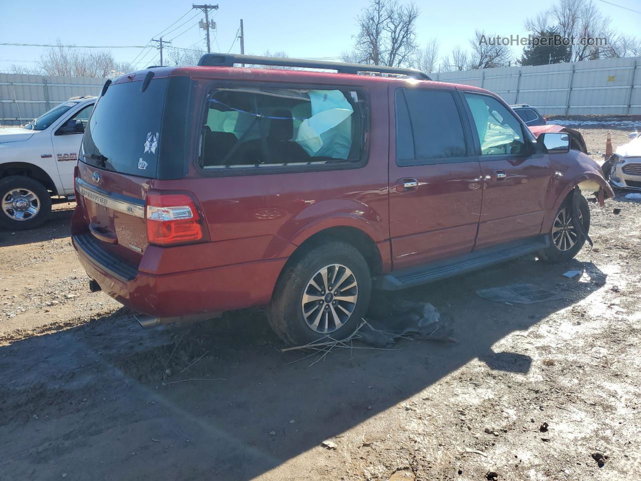 2016 Ford Expedition El Xlt Burgundy vin: 1FMJK1JT3GEF21266