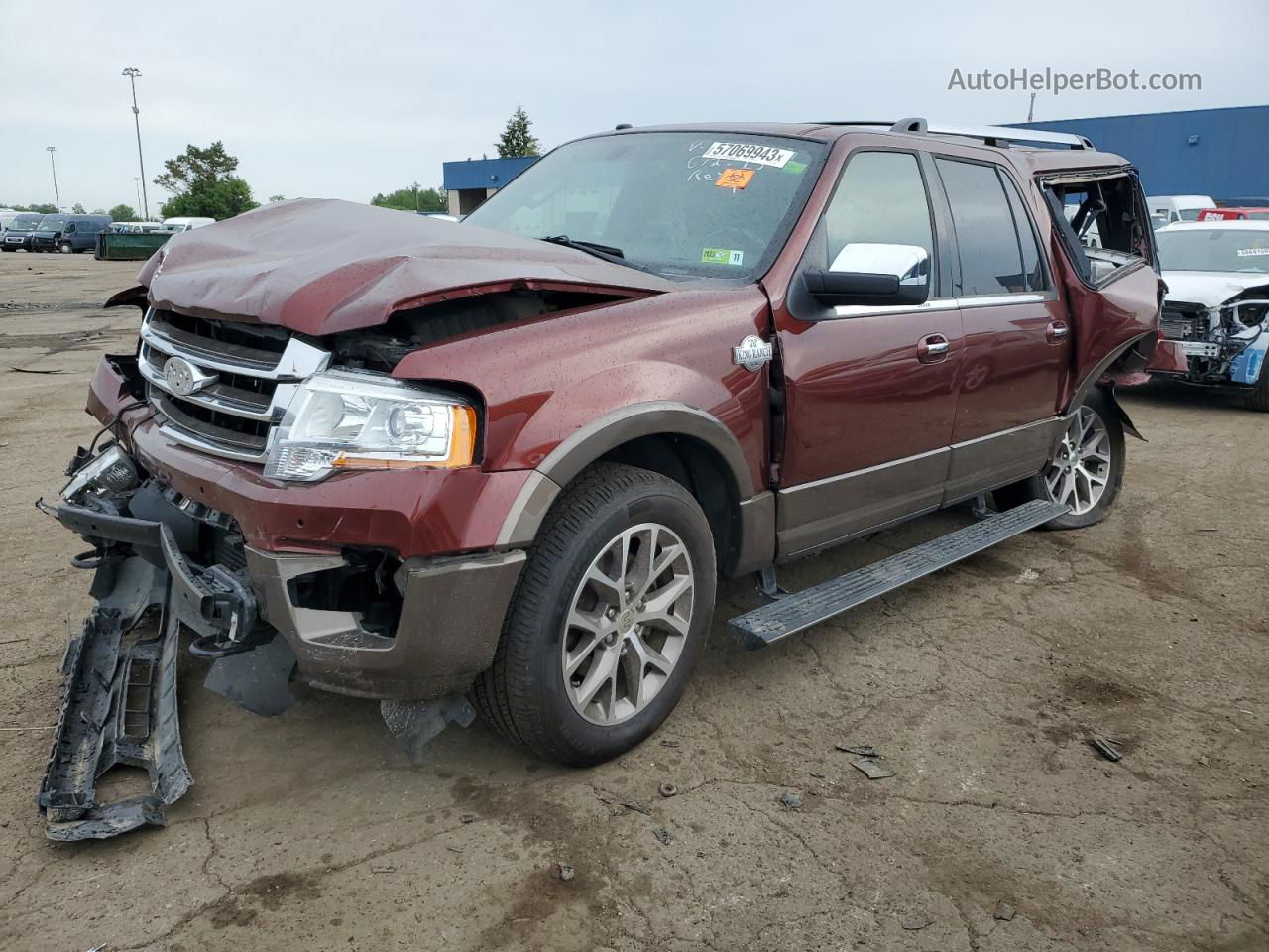 2017 Ford Expedition El Xlt Burgundy vin: 1FMJK1JT4HEA34448