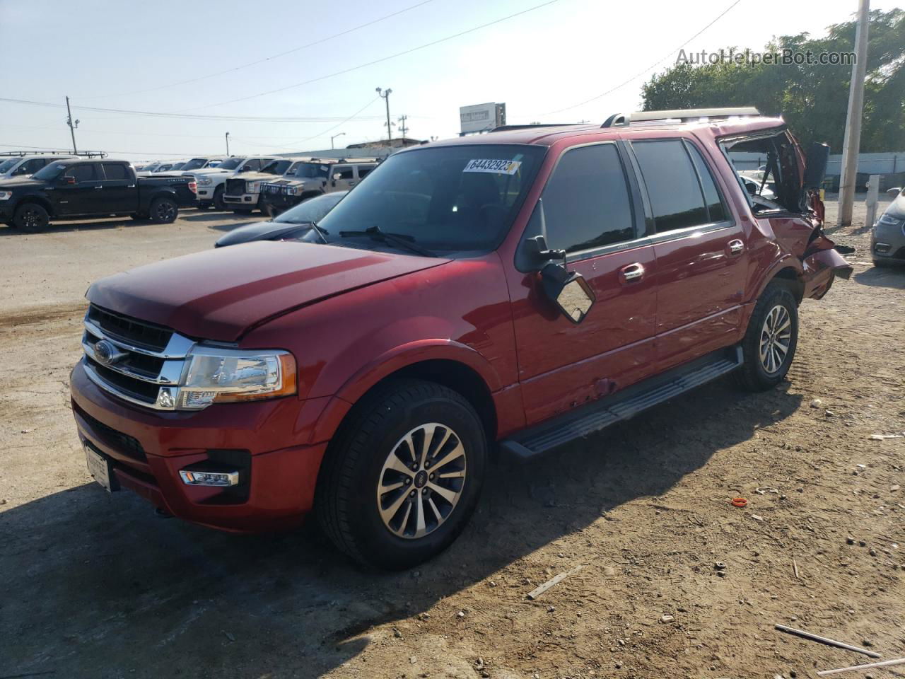 2016 Ford Expedition El Xlt Red vin: 1FMJK1JT7GEF53959