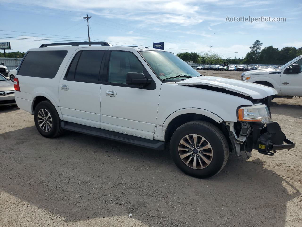 2017 Ford Expedition El Xlt White vin: 1FMJK1JT8HEA33514