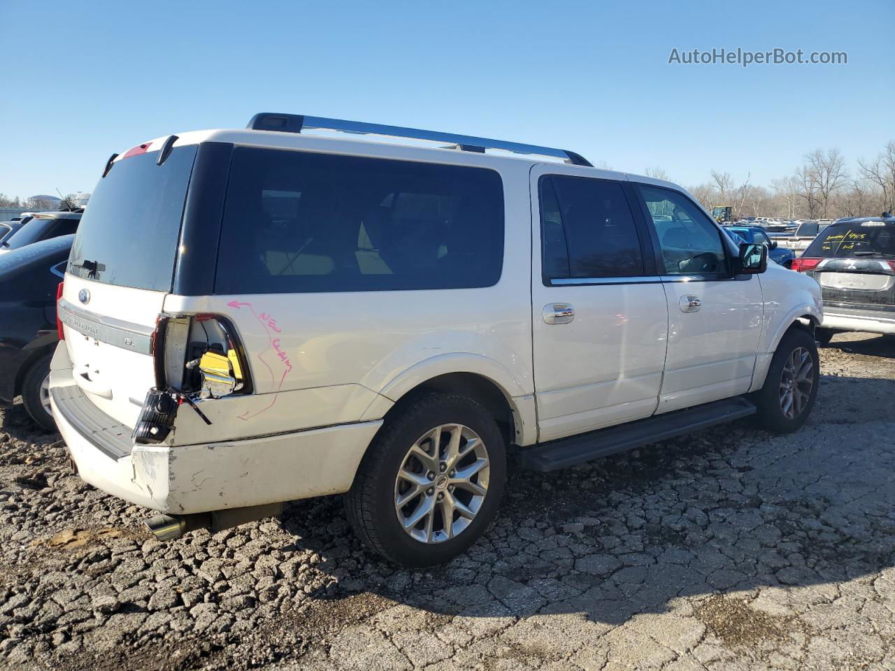 2016 Ford Expedition El Limited White vin: 1FMJK1KT9GEF37809