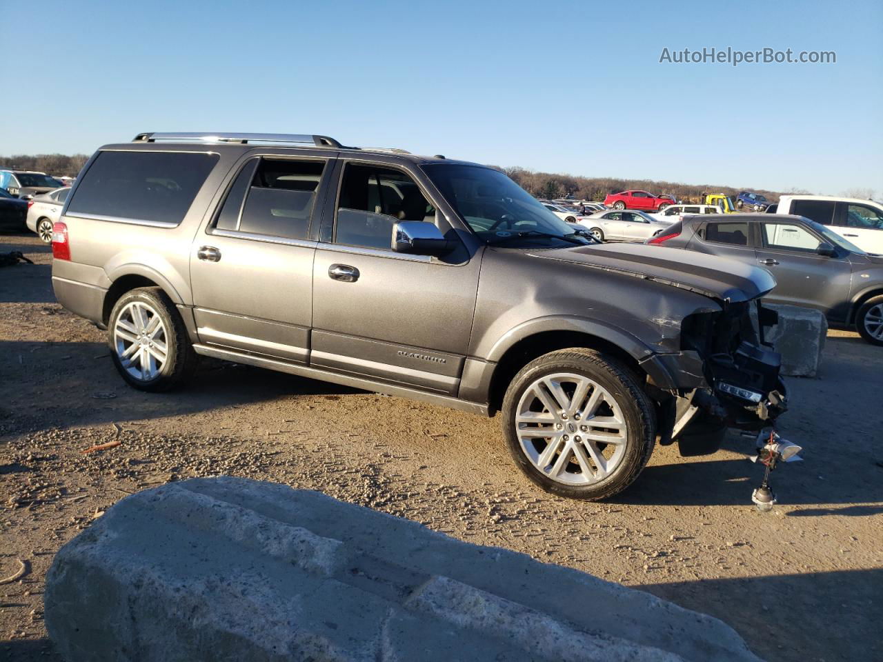 2017 Ford Expedition El Platinum Серый vin: 1FMJK1MTXHEA02910