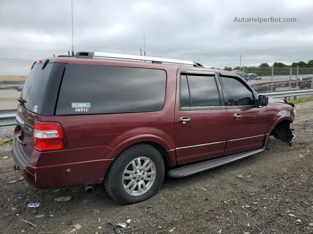 2012 Ford Expedition El Limited Бордовый vin: 1FMJK2A54CEF51698