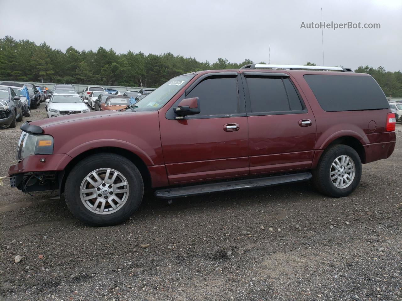 2012 Ford Expedition El Limited Burgundy vin: 1FMJK2A54CEF51698