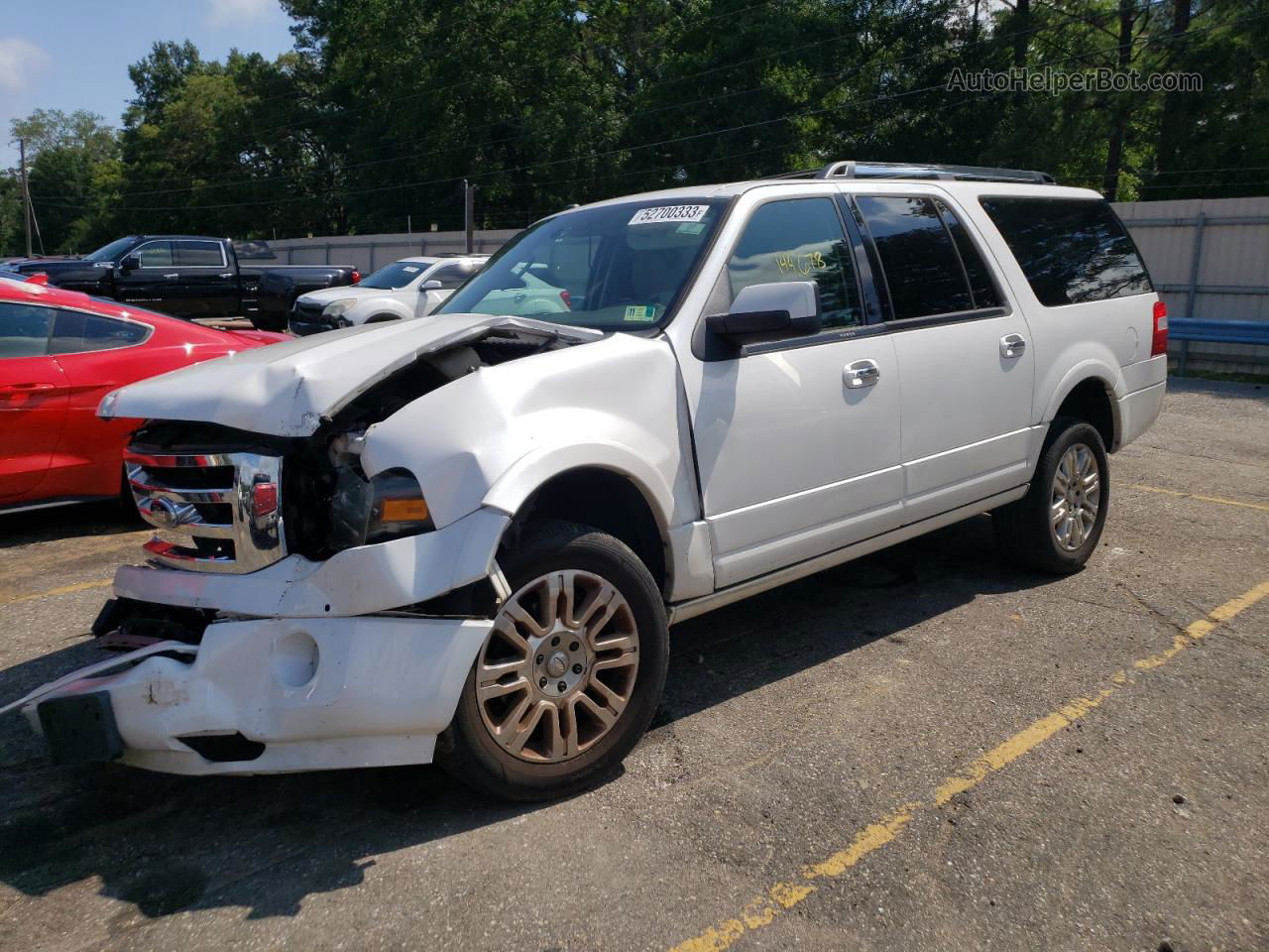 2012 Ford Expedition El Limited White vin: 1FMJK2A54CEF64046