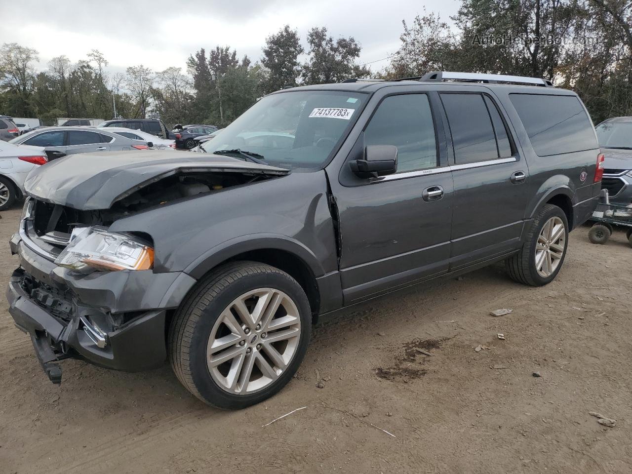 2017 Ford Expedition El Limited Gray vin: 1FMJK2AT0HEA36722