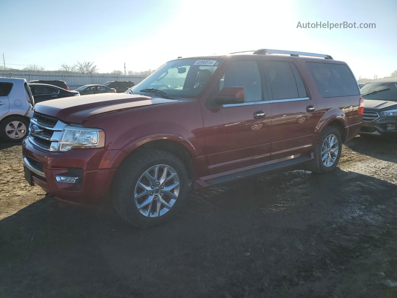 2016 Ford Expedition El Limited Maroon vin: 1FMJK2AT2GEF56208