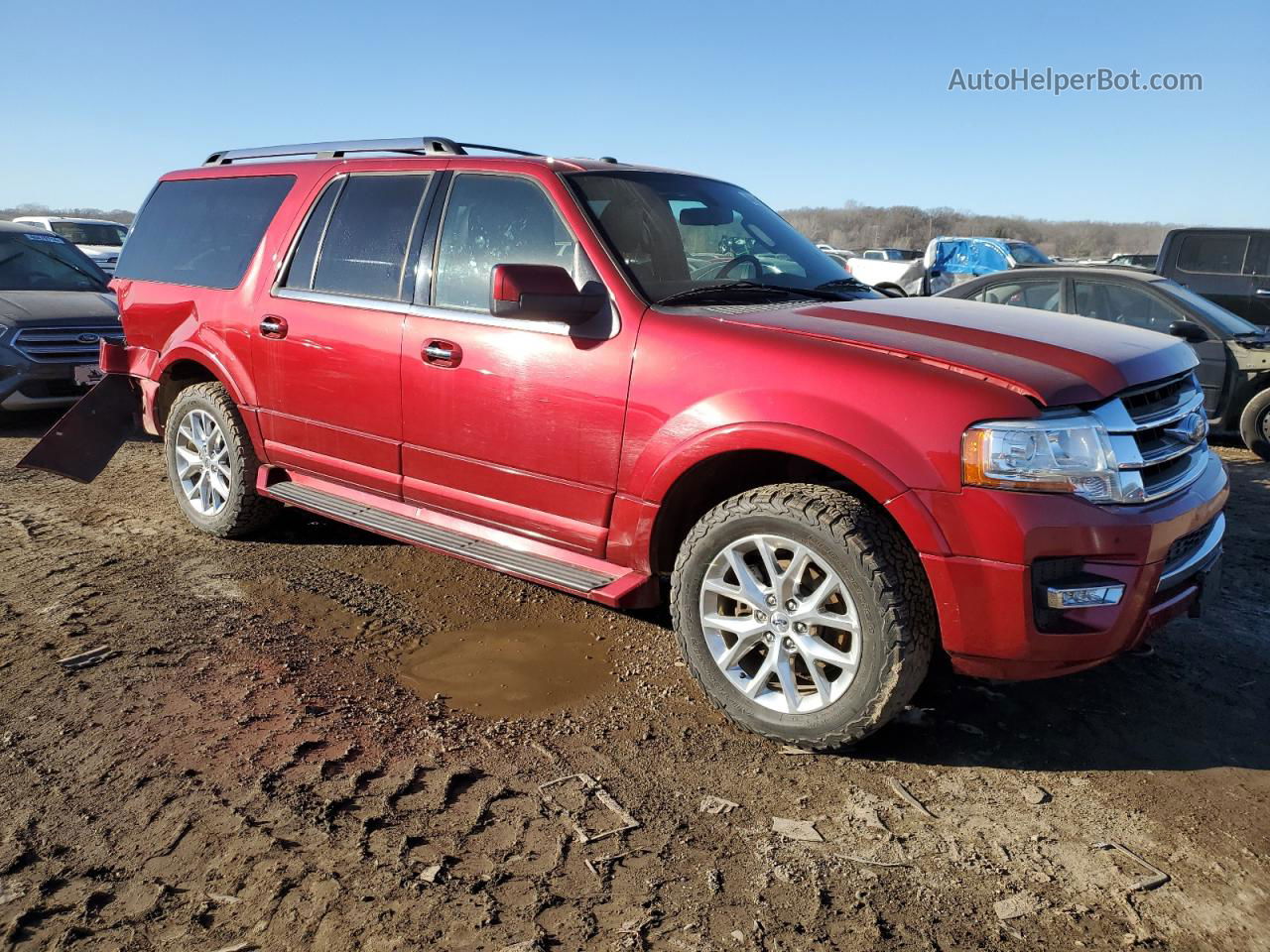 2016 Ford Expedition El Limited Maroon vin: 1FMJK2AT2GEF56208