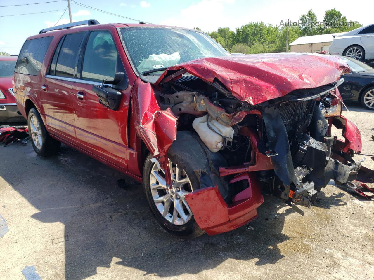 2017 Ford Expedition El Limited Burgundy vin: 1FMJK2AT4HEA63051