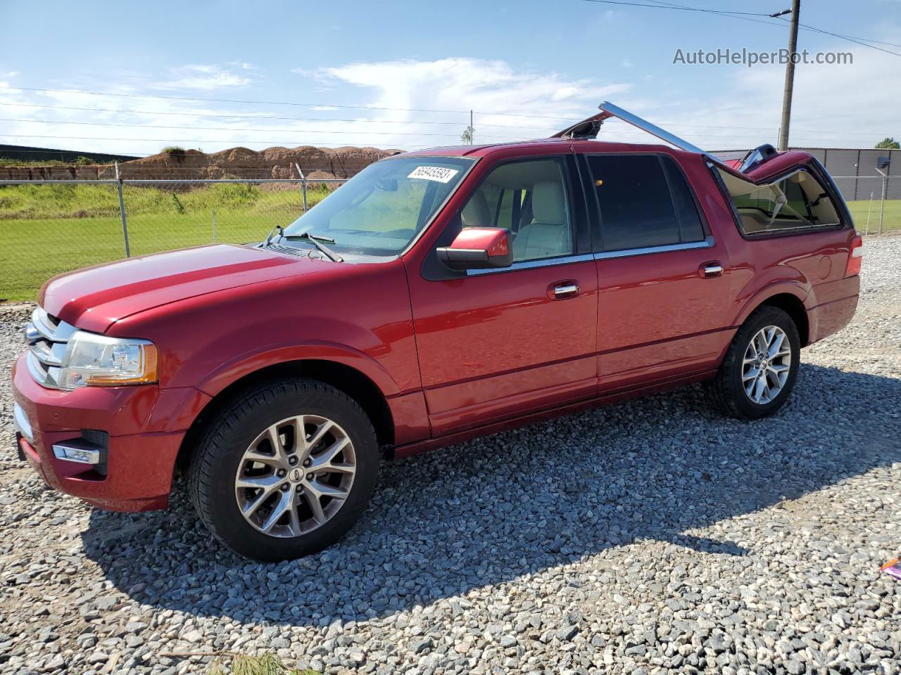 2017 Ford Expedition El Limited Maroon vin: 1FMJK2AT7HEA23305