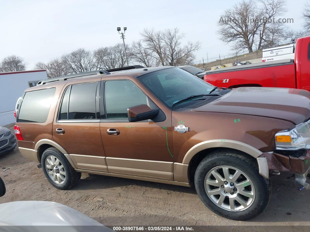 2012 Ford Expedition King Ranch Коричневый vin: 1FMJU1J5XCEF64184