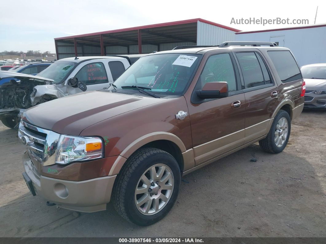 2012 Ford Expedition King Ranch Коричневый vin: 1FMJU1J5XCEF64184