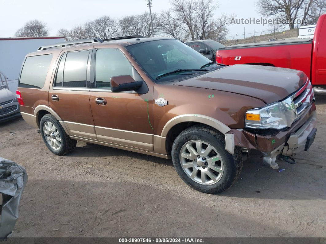 2012 Ford Expedition King Ranch Brown vin: 1FMJU1J5XCEF64184