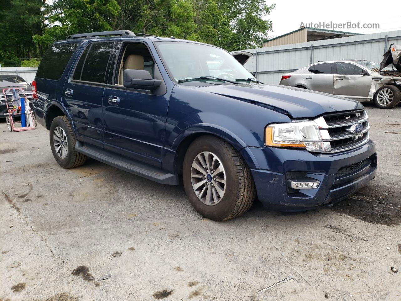 2017 Ford Expedition Xlt Синий vin: 1FMJU1JTXHEA04994