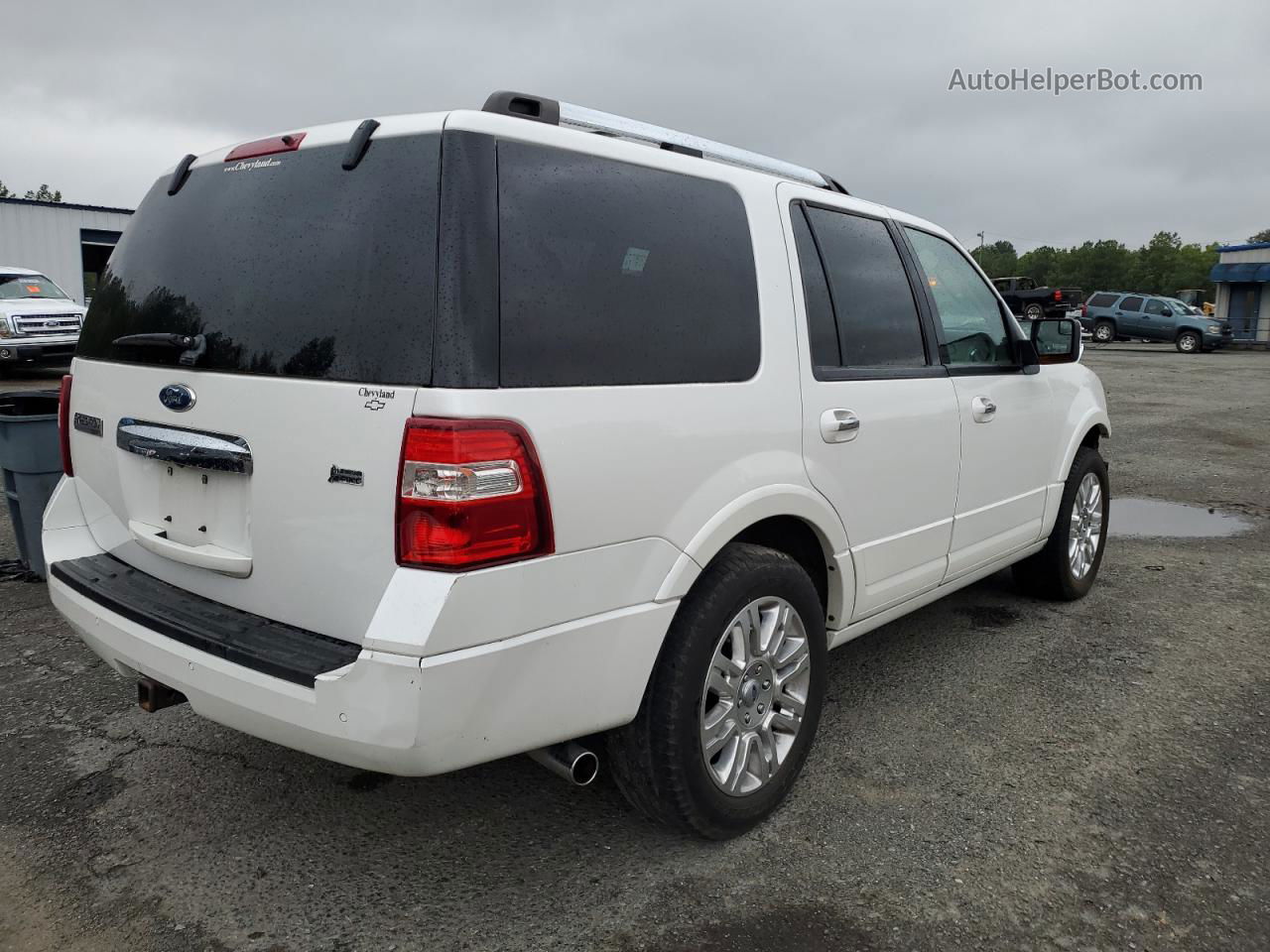 2012 Ford Expedition Limited White vin: 1FMJU1K51CEF08813