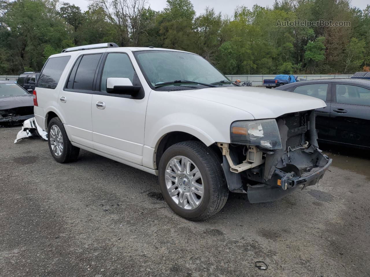 2012 Ford Expedition Limited White vin: 1FMJU1K51CEF08813