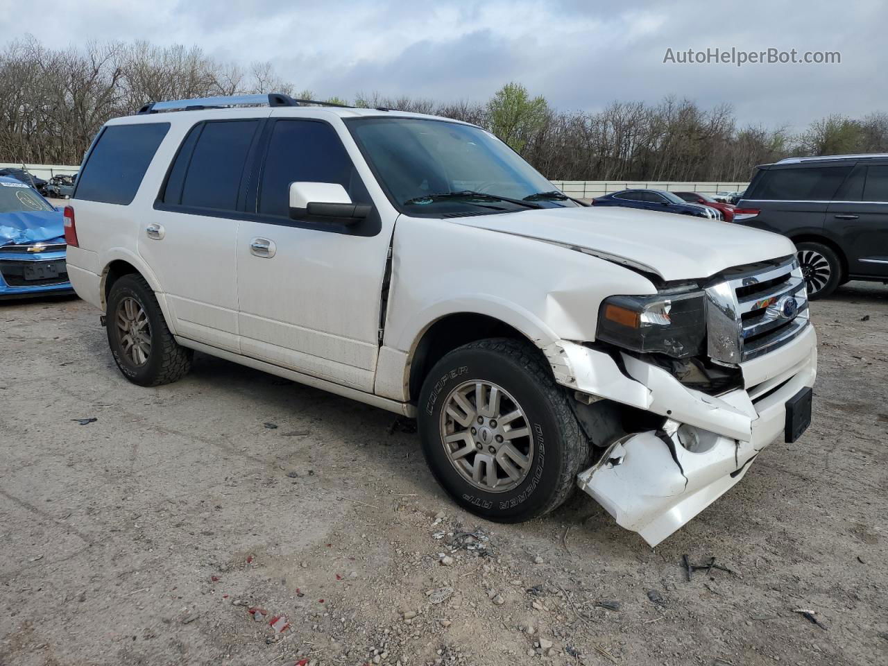 2012 Ford Expedition Limited White vin: 1FMJU1K52CEF24597