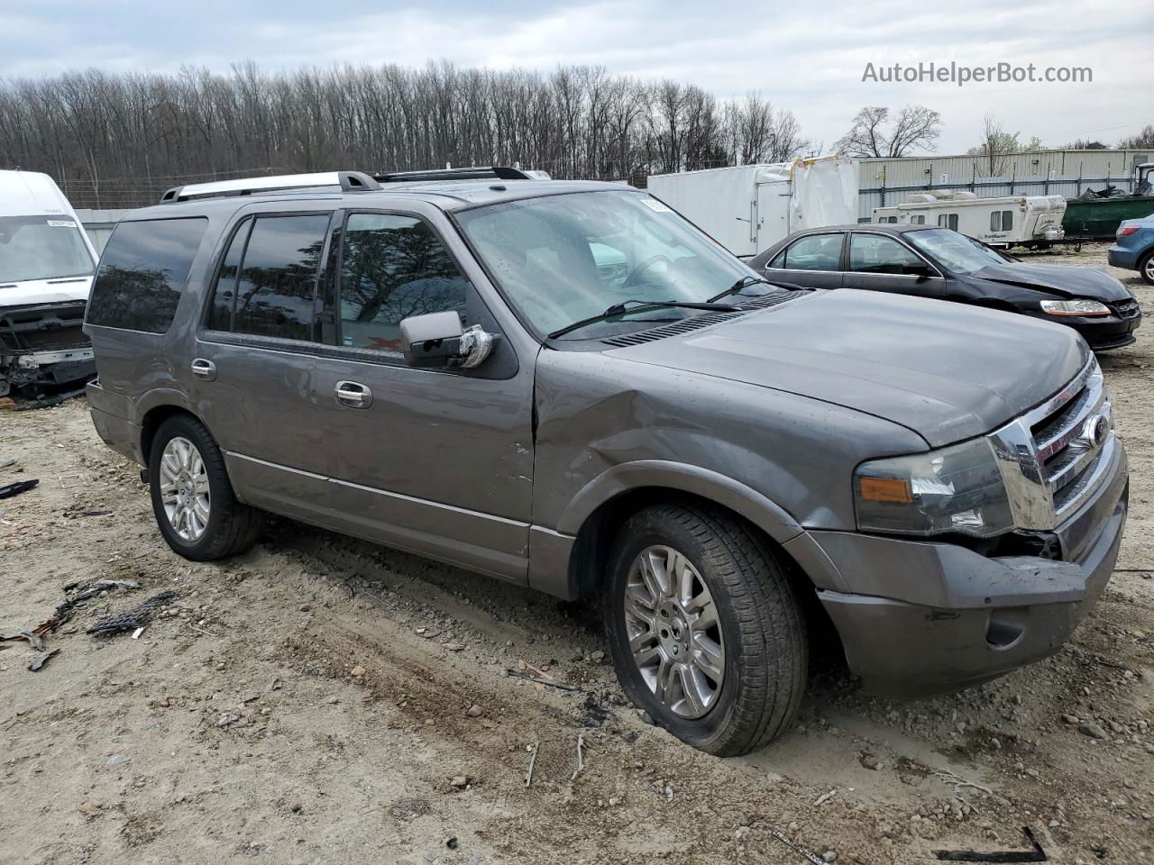 2012 Ford Expedition Limited Gray vin: 1FMJU1K57CEF41492