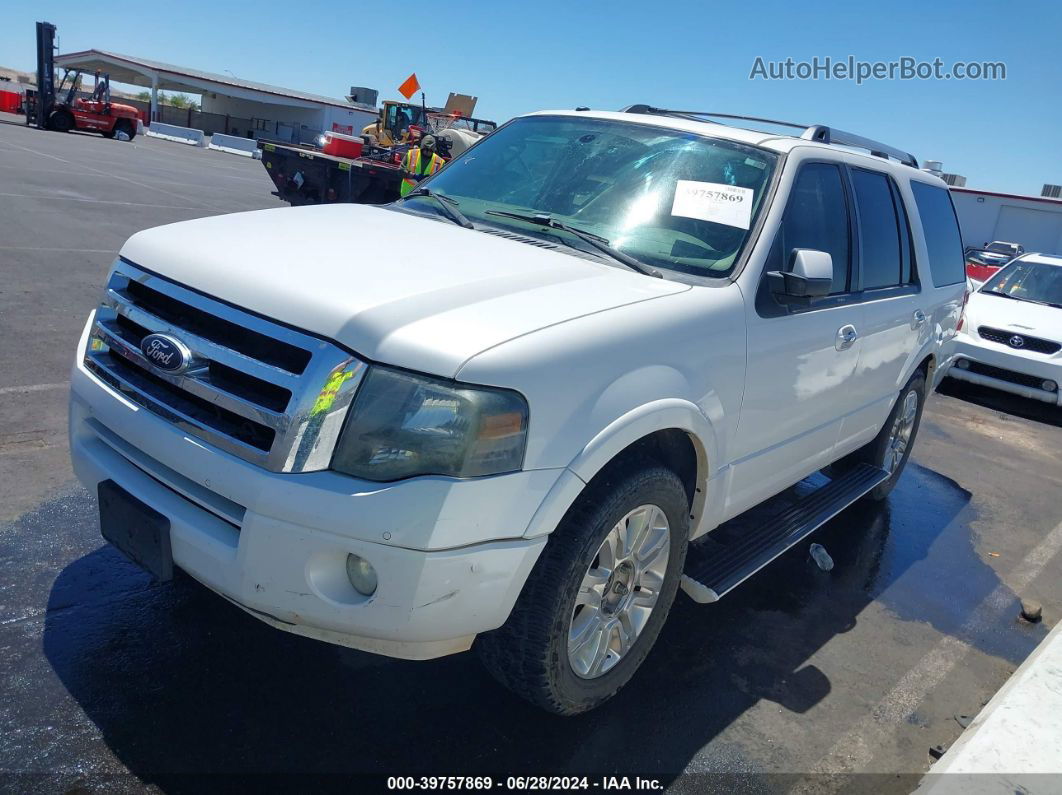 2012 Ford Expedition Limited White vin: 1FMJU1K58CEF67034