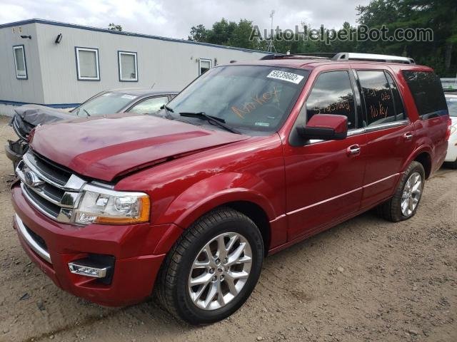 2017 Ford Expedition Limited Maroon vin: 1FMJU1KT2HEA54254