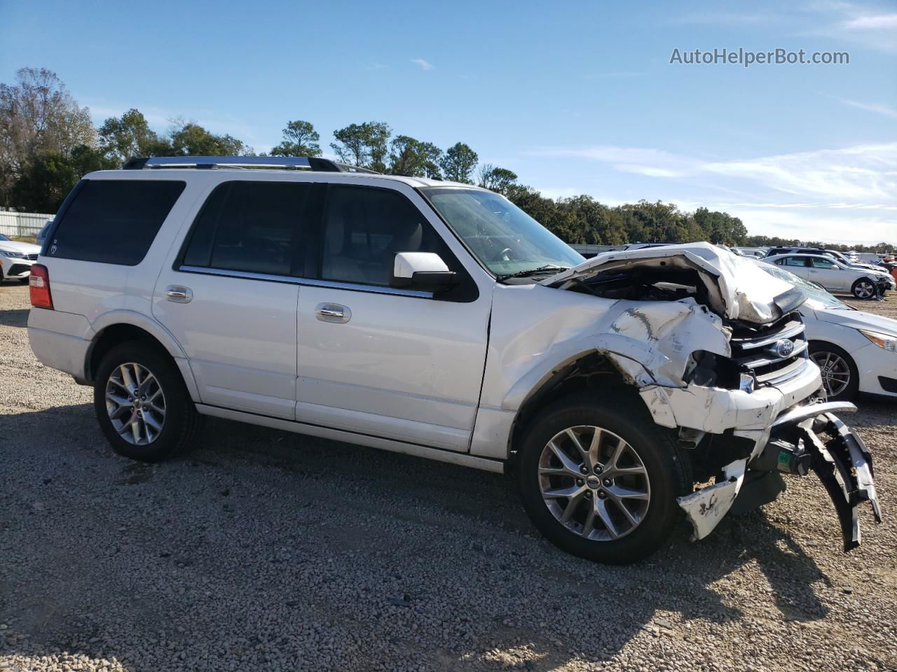 2017 Ford Expedition Limited White vin: 1FMJU1KT5HEA32894