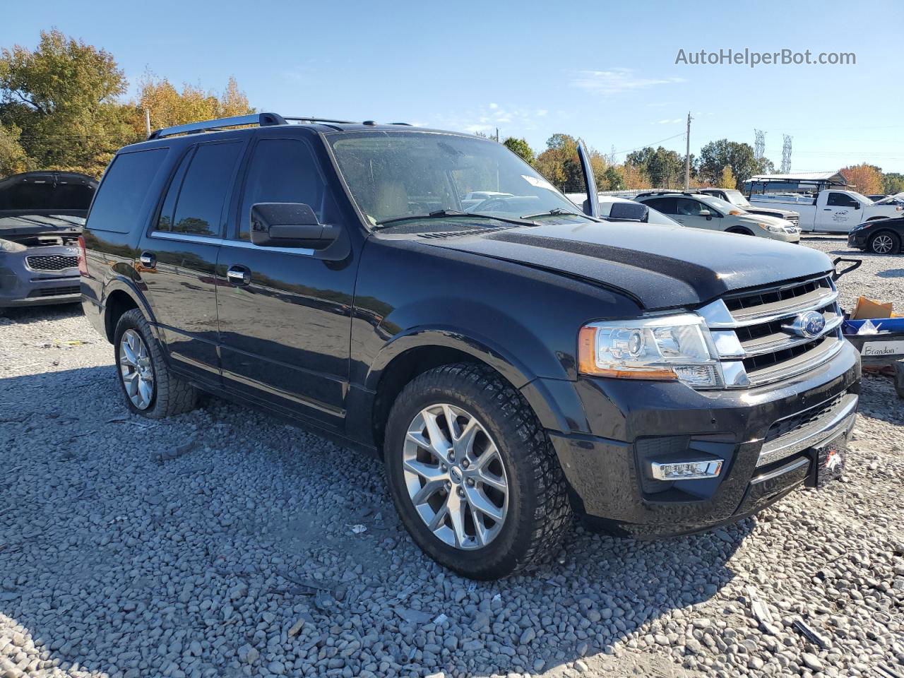 2016 Ford Expedition Limited Black vin: 1FMJU1KT6GEF07208