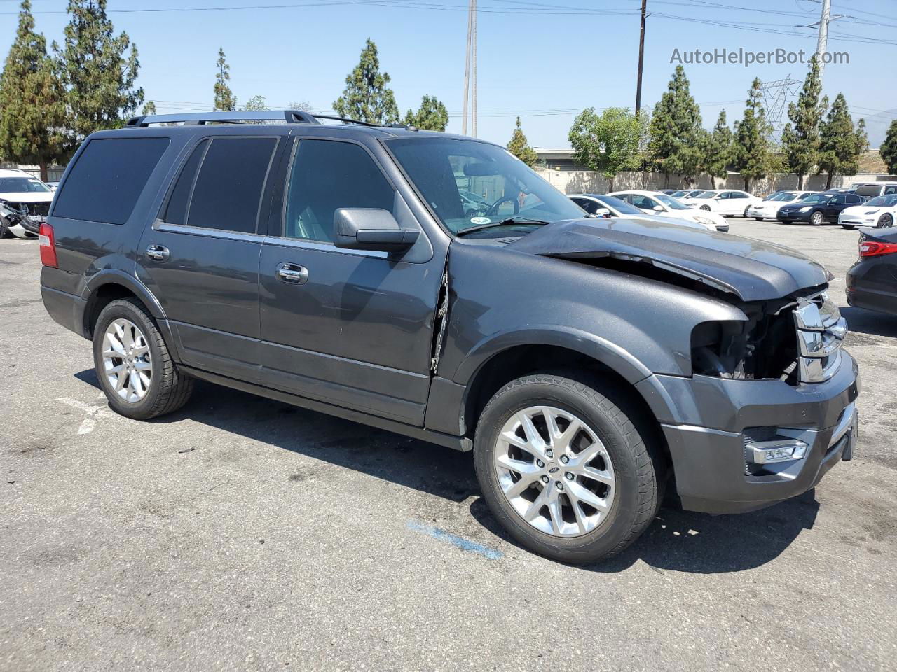 2016 Ford Expedition Limited Серый vin: 1FMJU1KT8GEF44745