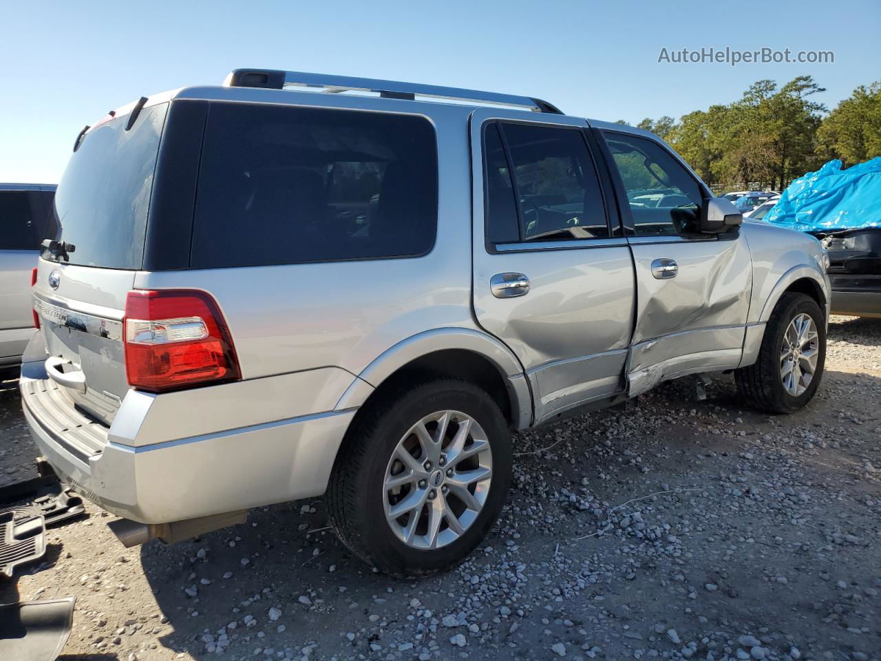 2017 Ford Expedition Limited Silver vin: 1FMJU1KT8HEA52041