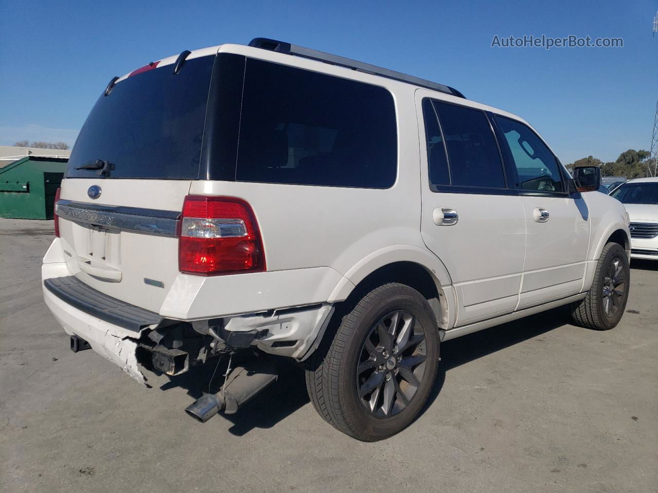 2017 Ford Expedition Limited White vin: 1FMJU1KT9HEA83735