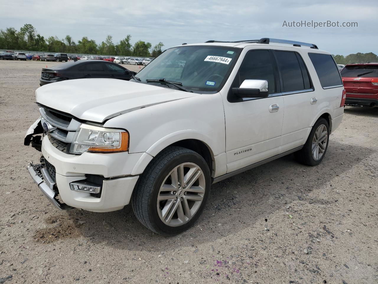 2017 Ford Expedition Platinum White vin: 1FMJU1LT7HEA56922