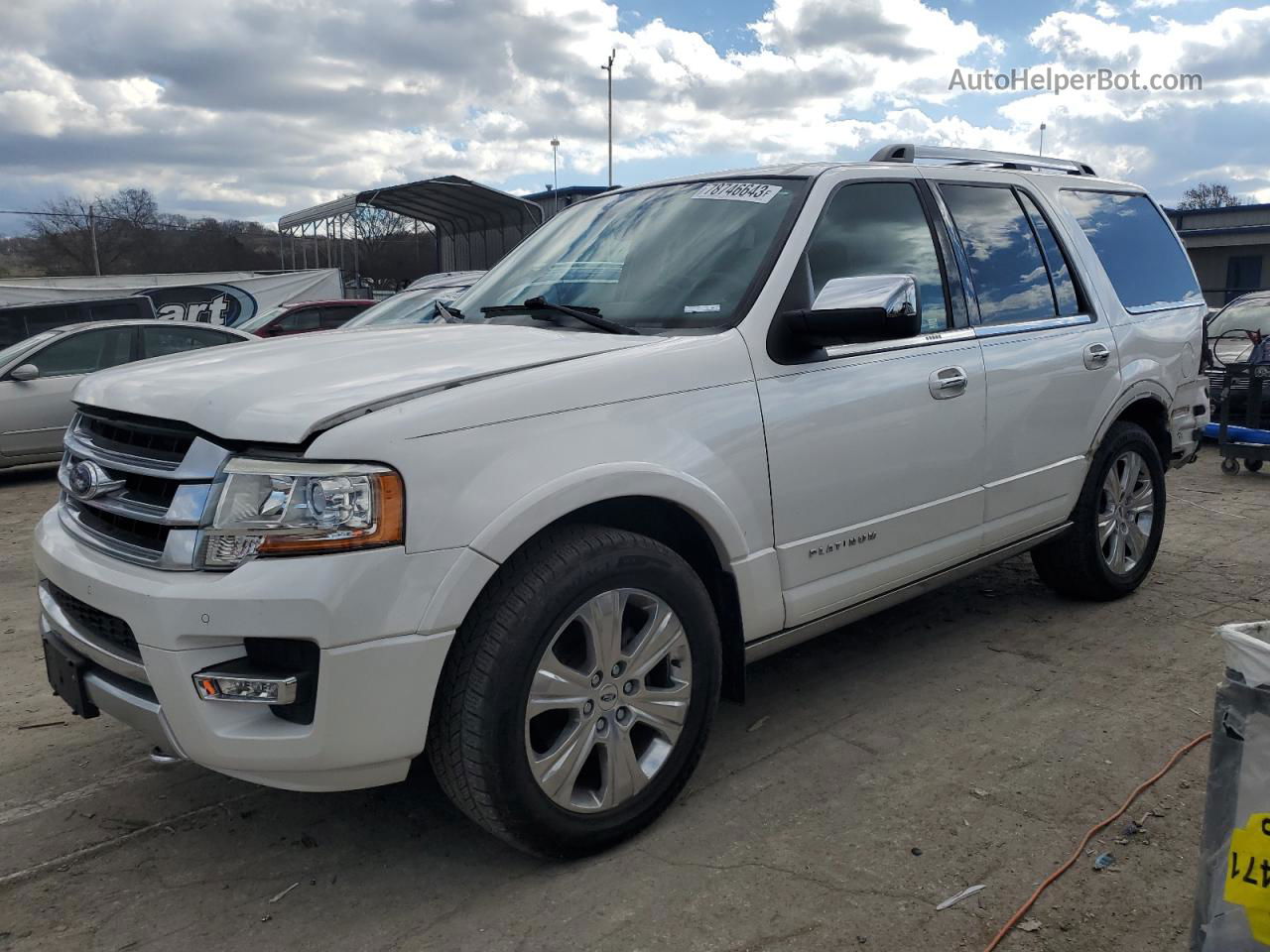 2016 Ford Expedition Platinum White vin: 1FMJU1MT5GEF11635