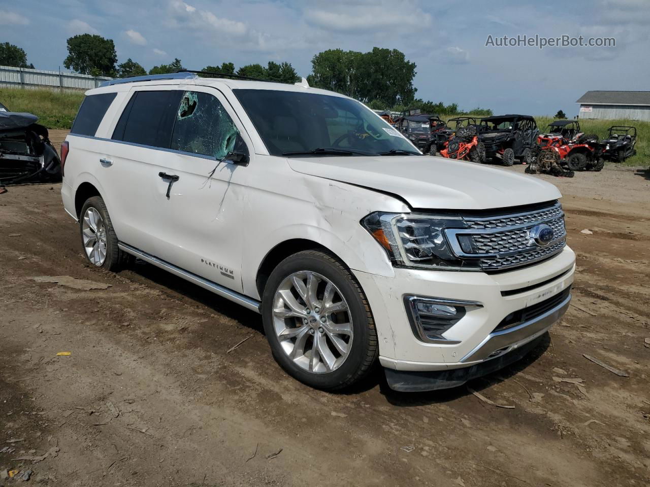 2018 Ford Expedition Platinum Белый vin: 1FMJU1MT5JEA07657