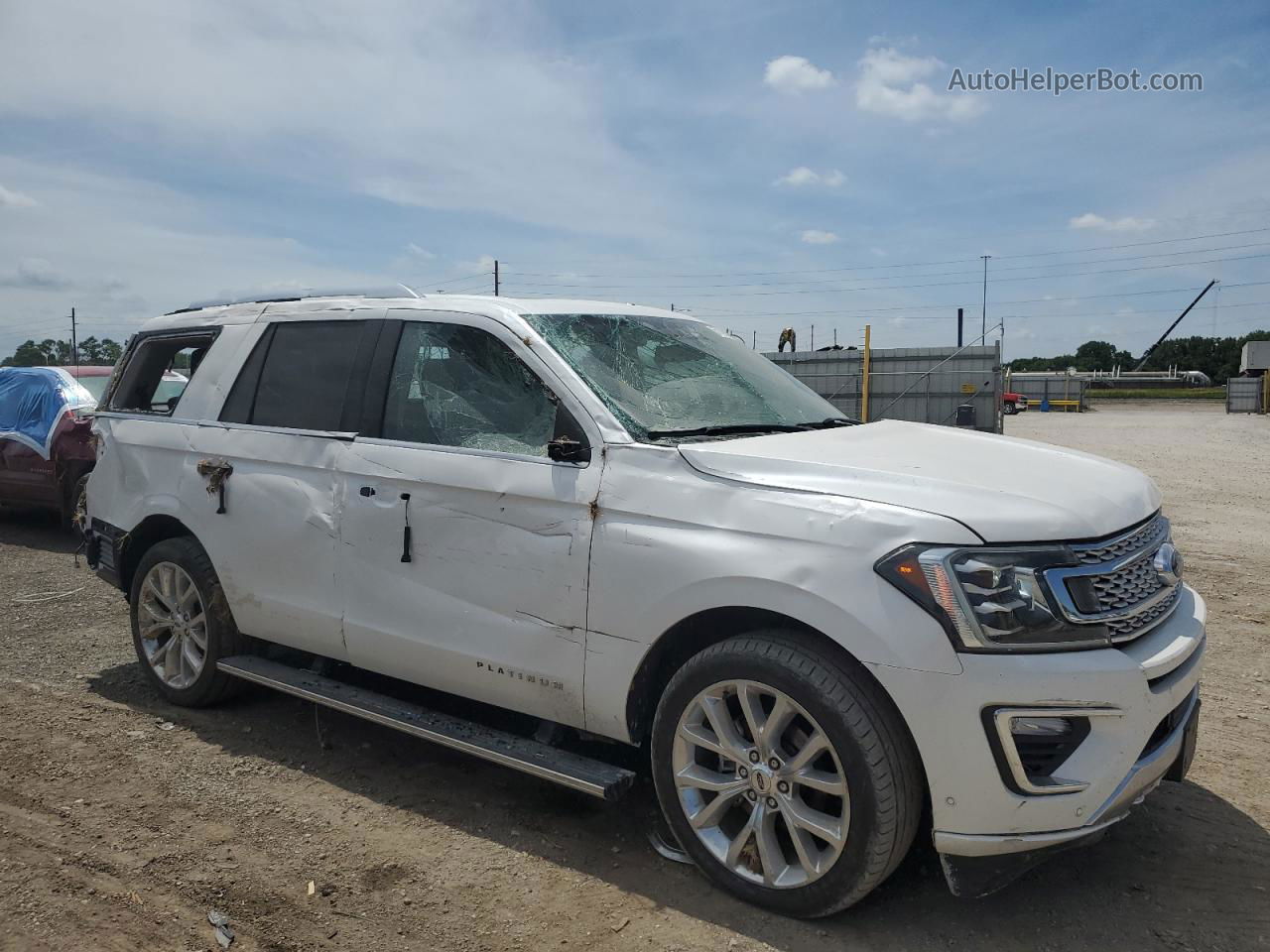 2018 Ford Expedition Platinum Белый vin: 1FMJU1MTXJEA71001