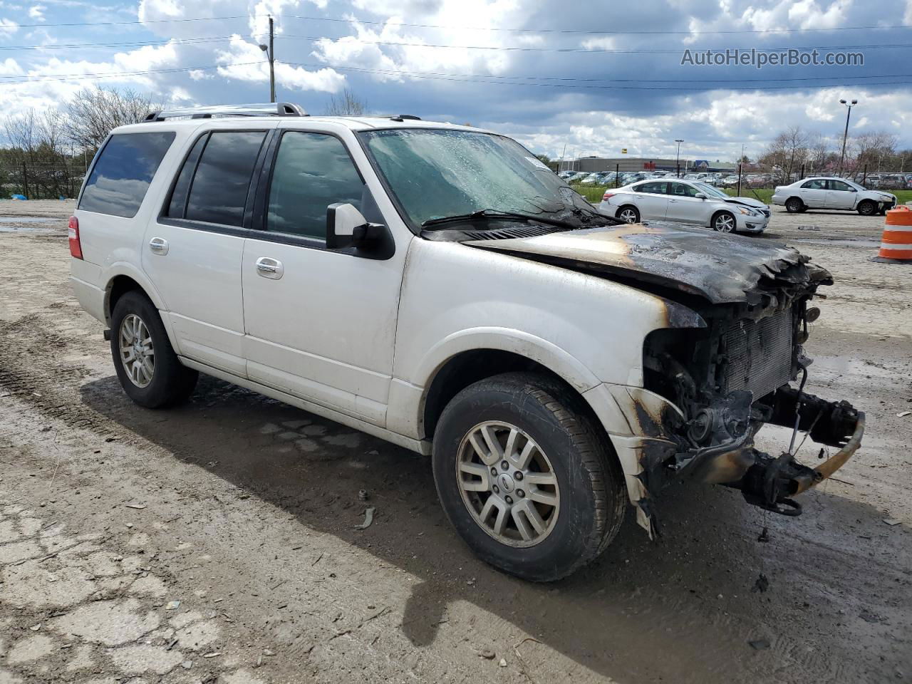 2012 Ford Expedition Limited White vin: 1FMJU2A52CEF09136