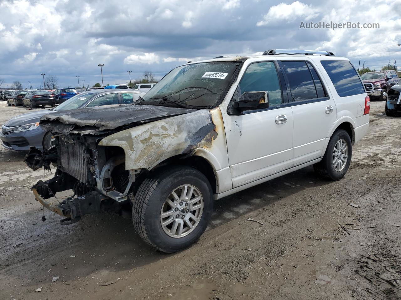 2012 Ford Expedition Limited White vin: 1FMJU2A52CEF09136