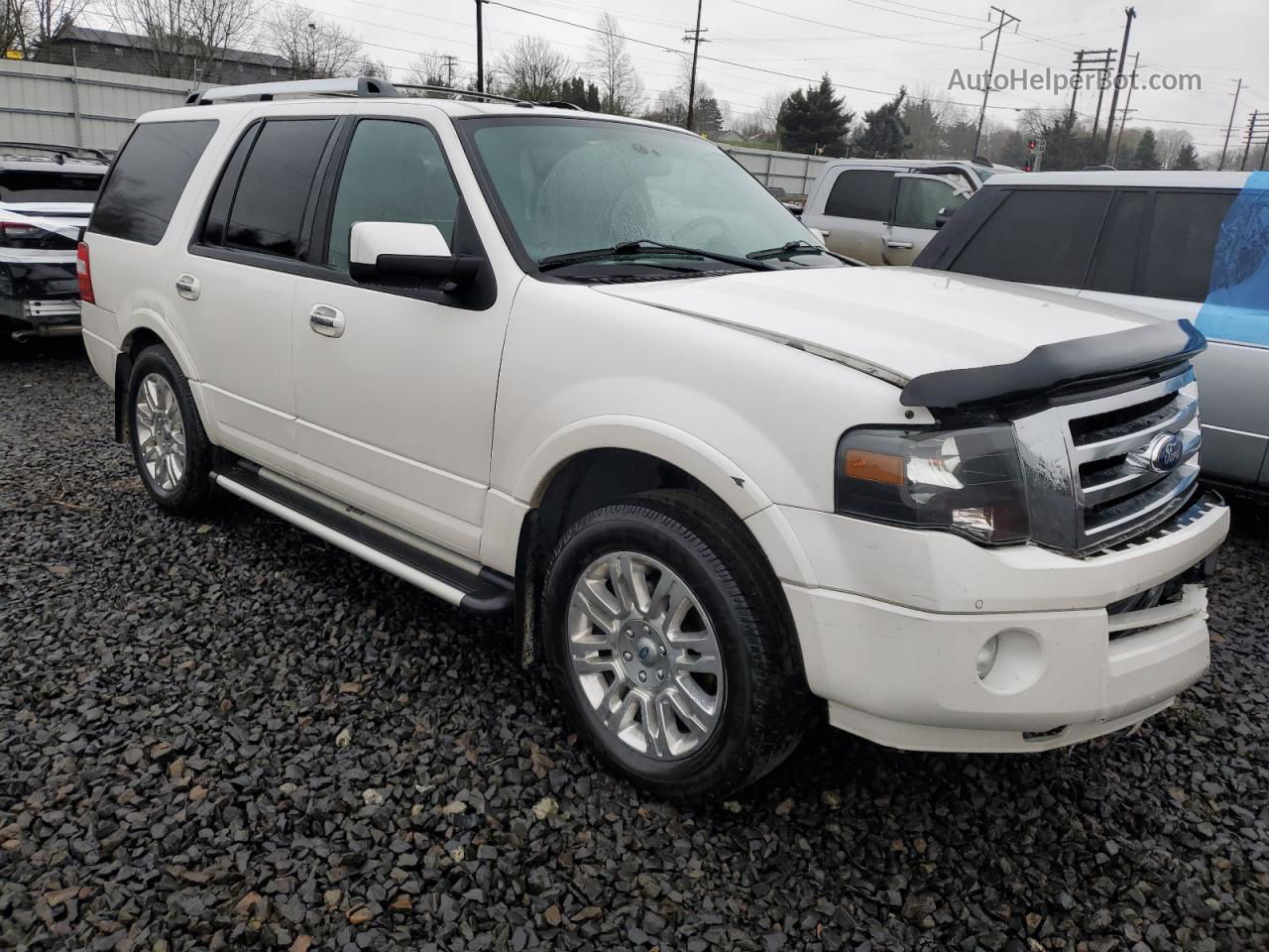 2012 Ford Expedition Limited White vin: 1FMJU2A52CEF11775