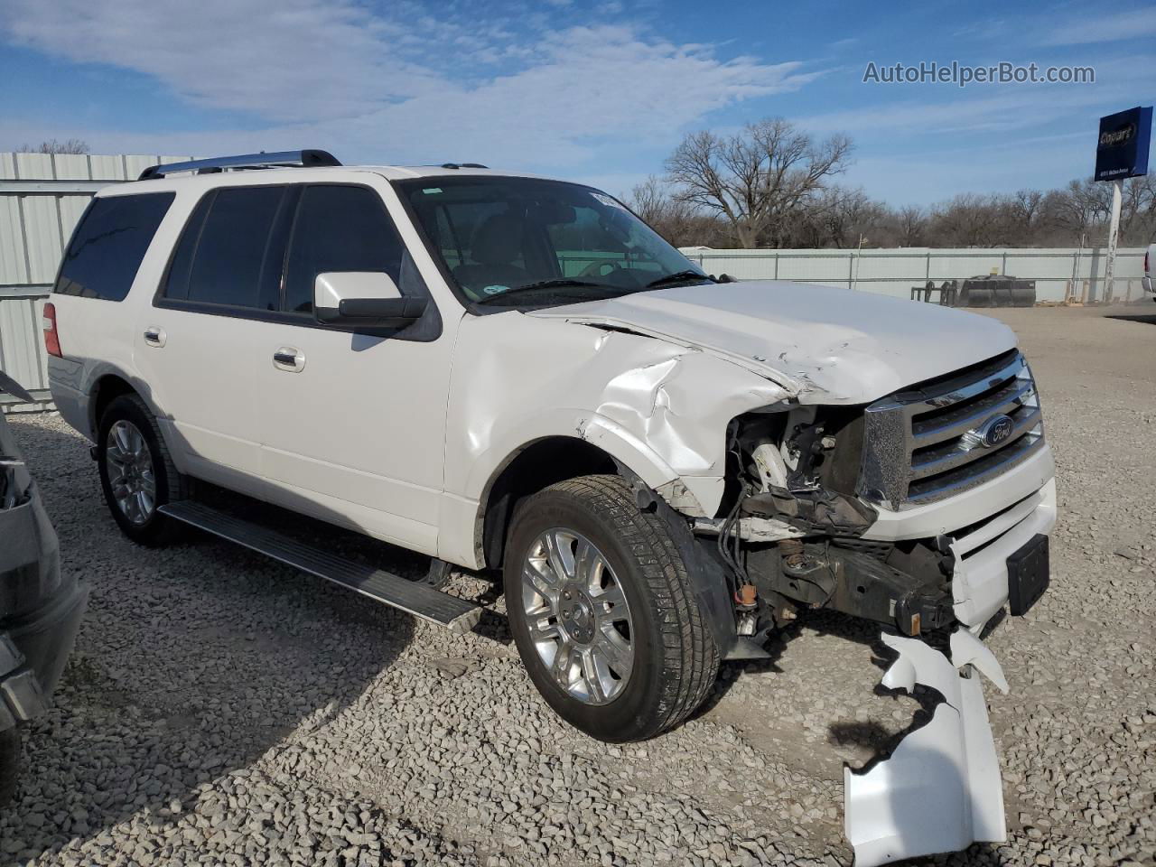 2012 Ford Expedition Limited White vin: 1FMJU2A52CEF13607