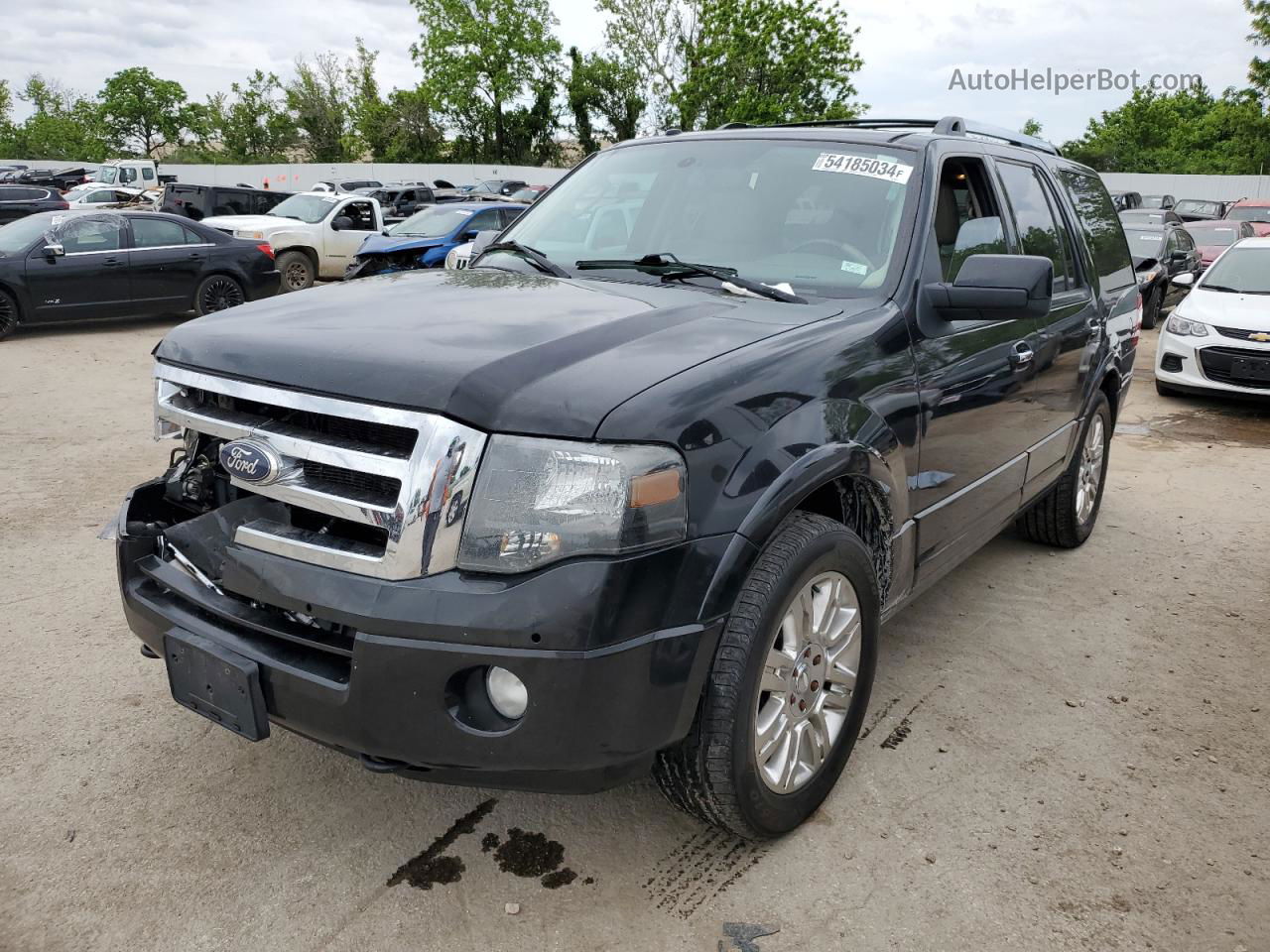 2012 Ford Expedition Limited Black vin: 1FMJU2A54CEF45474