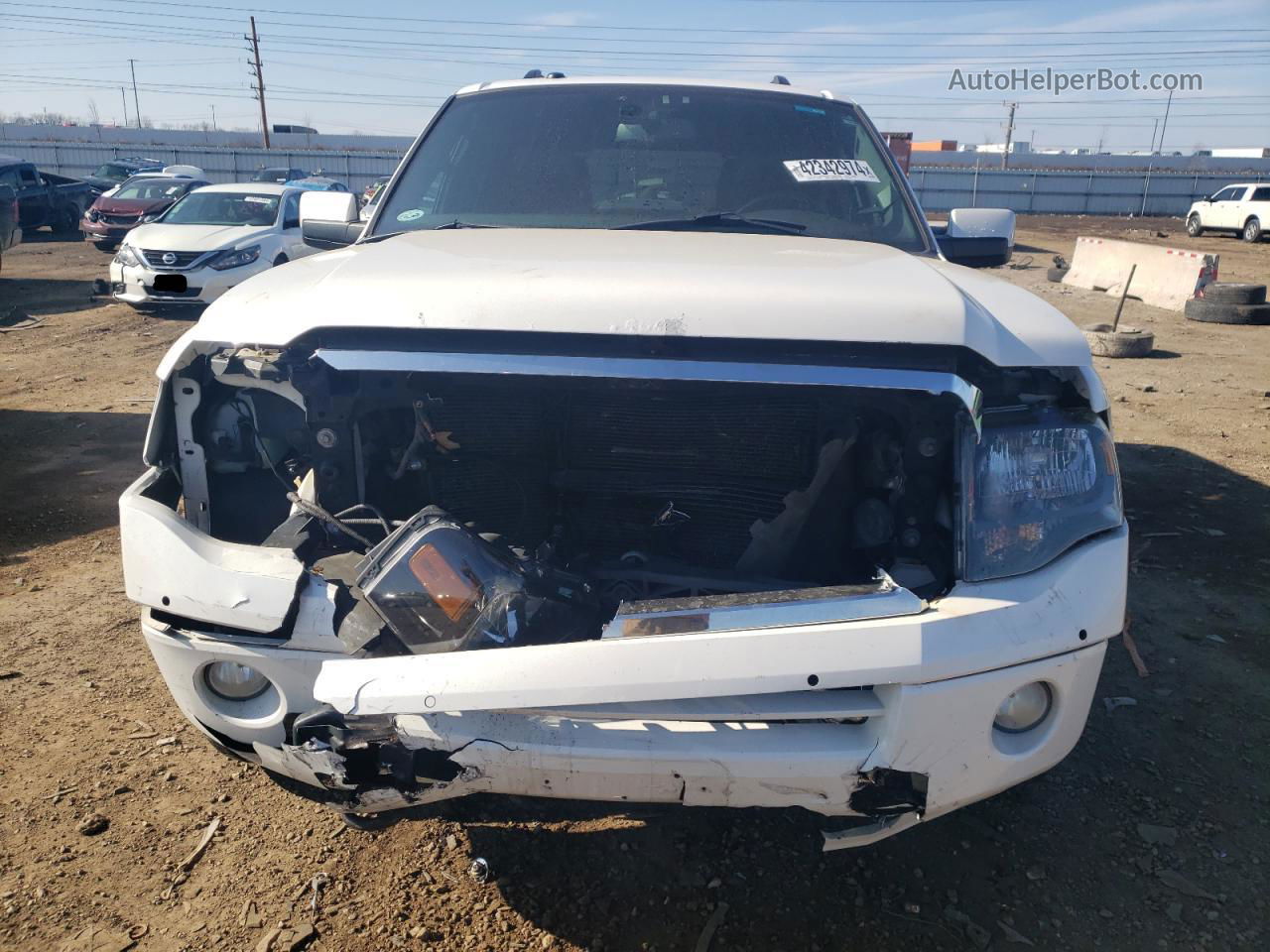 2012 Ford Expedition Limited White vin: 1FMJU2A5XCEF52431