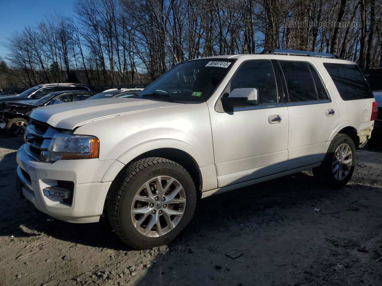 2017 Ford Expedition Limited White vin: 1FMJU2AT0HEA80309