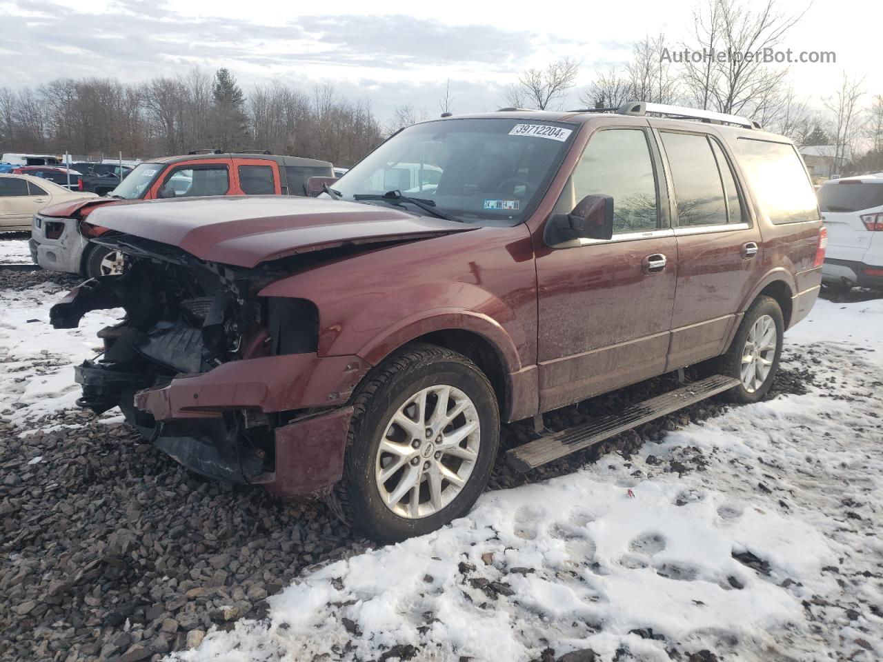 2016 Ford Expedition Limited Burgundy vin: 1FMJU2AT2GEF01624