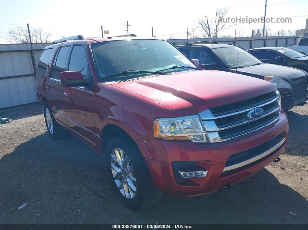 2016 Ford Expedition Limited Red vin: 1FMJU2AT2GEF03406
